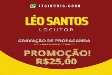 Léo Santos Locutor Comercial Vinhetas Spots Gravação De Propagandas