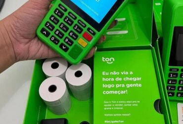 Maquininha de cartão Ton T3 smart promoção Black Friday tempo limitado aproveite entrega grátis todo Brasil Com Reposição de bombinhas grátis
