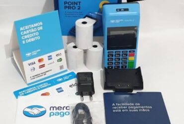 Maquininha de cartão mercado pago Pro 2 com Reposição de bombinhas grátis e entrega grátis todo Brasil